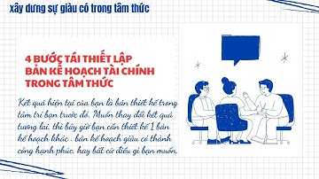 4 BƯỚC TÁI THIẾT LẬP BẢN KẾ HOACH TÀI CHÍNH TRONG TÂM THỨC #xaydungsugiaucotrongtamthuc