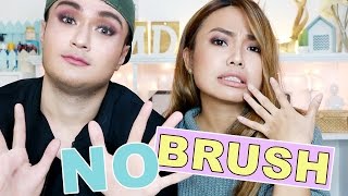 NO BRUSH Make Up Challenge (KAMAY Lang HAHAHAH!!)