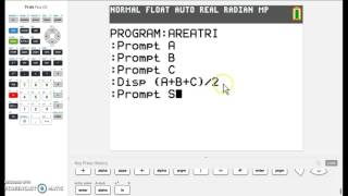 TI-84 Program: Area of a Triangle