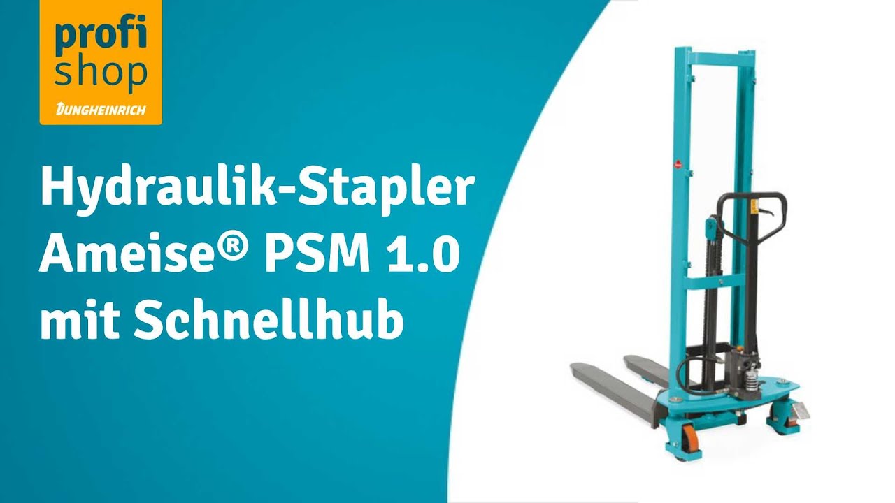 Hydraulik-Stapler Ameise® PSM 1.0 mit Schnellhub