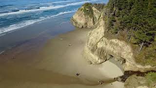 DJI Mavic Pro drone - Cannon Beach - Hug Point - Oregon