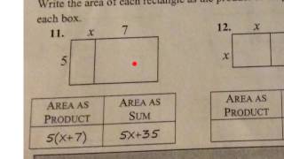 Distributive Property Using Area
