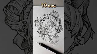 🎨10sec🎨How to draw anime girl so easy | Elf【Drawing techniques #85】#shorts