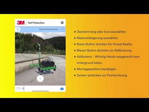 3M™ Fall Protection App für die 3D-Visualisierung von Anschlagsystemen für Absturzsicherung