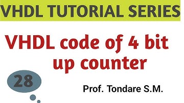 | VHDL code of 4 bit Up counter | How to write vhdl code of 4 bit up counter