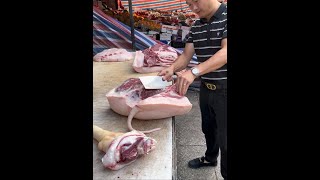 Pork Cut  The Best Piece Of Meat  Slicing Pork  Fresh Pork pig Jun 03