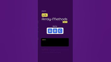 Javascript Array Methods (slice, splice) #Javascript #html #css #programming #coding #playnix