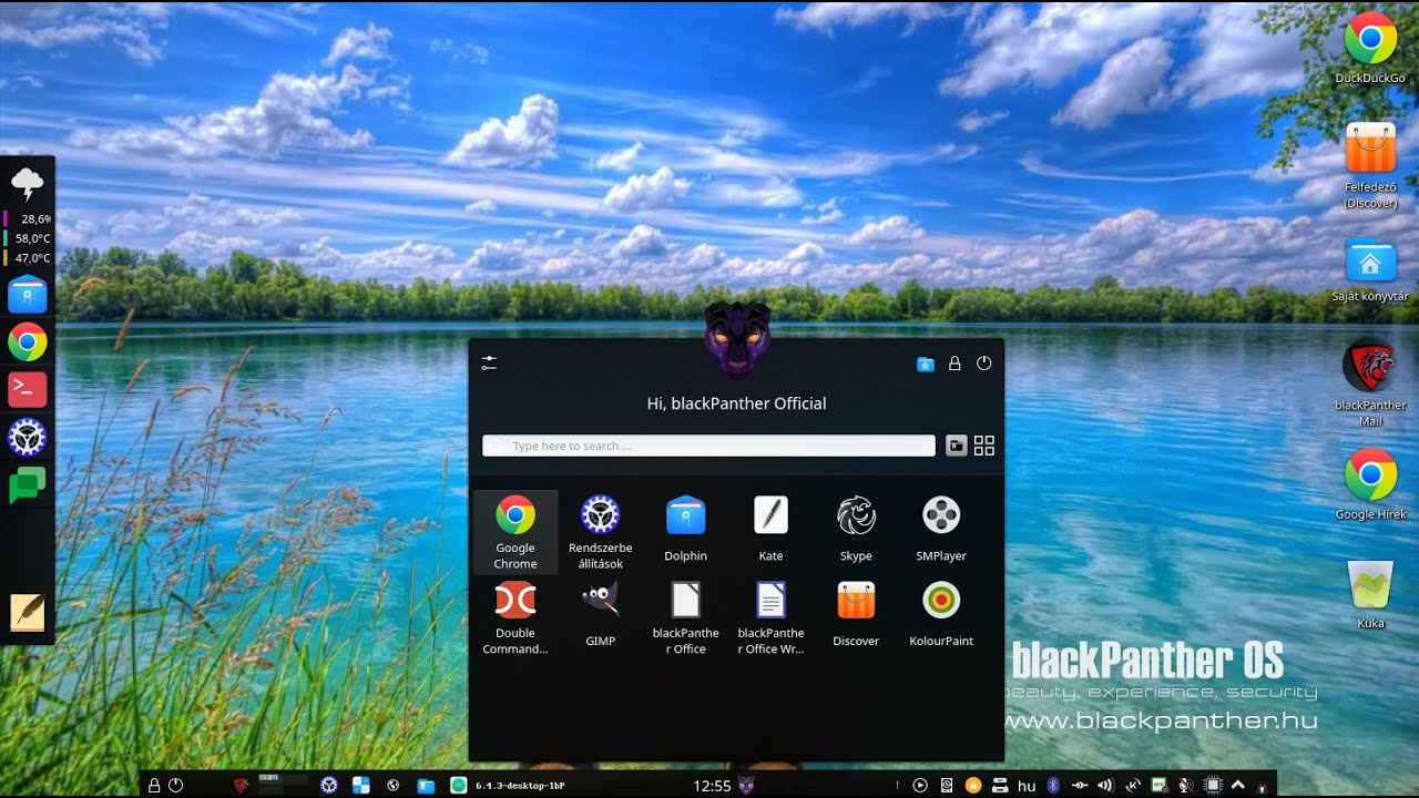 blackPanther OS v25.1 koncepció - YouTube