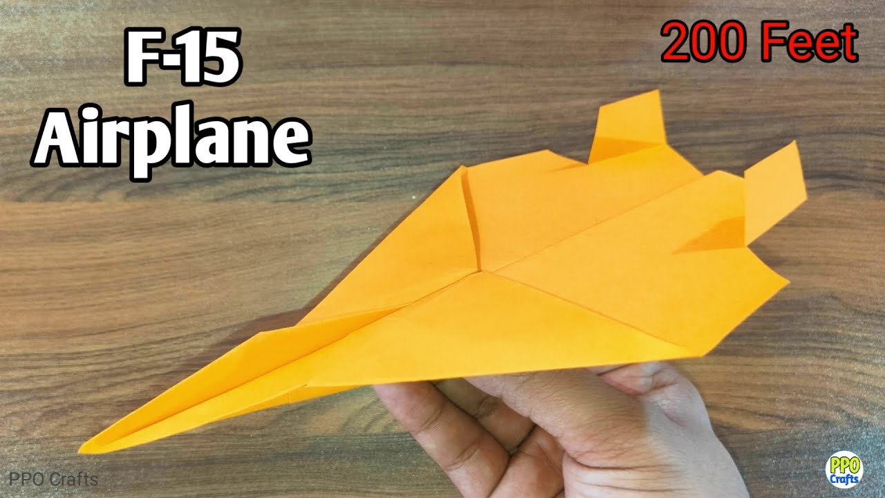 Easy F-15 Paper Airplane | How To Make a Paper Jet | DIY Origami Paper ...