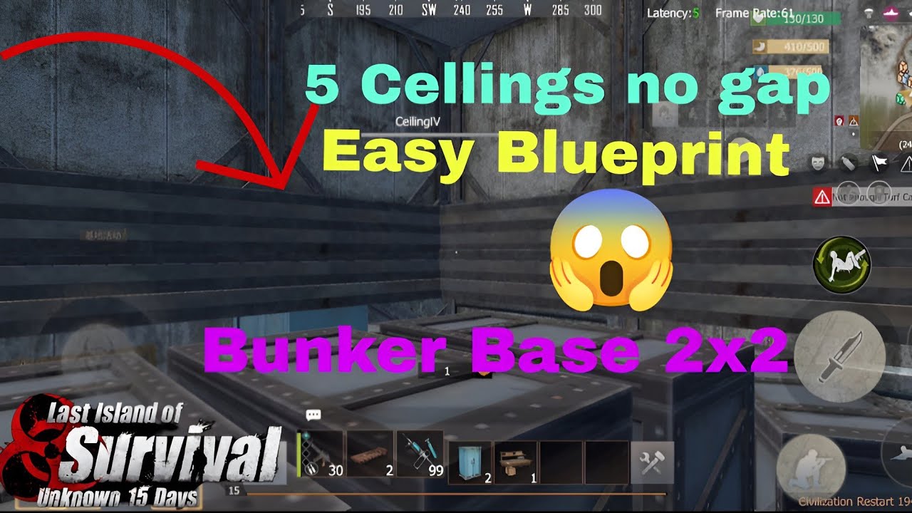 Base design with 5 ceilings Solo Duo and legion base|Last Island OF Survival 