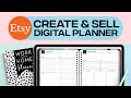 How to make a digital canva planner and sell it on etsy 2024