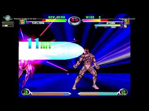 MvC2: Highway Milkshake - Cyclops Ambiguous Crossup to Cyclone Kick xx SOB 70% Combo .:4.17.25:.