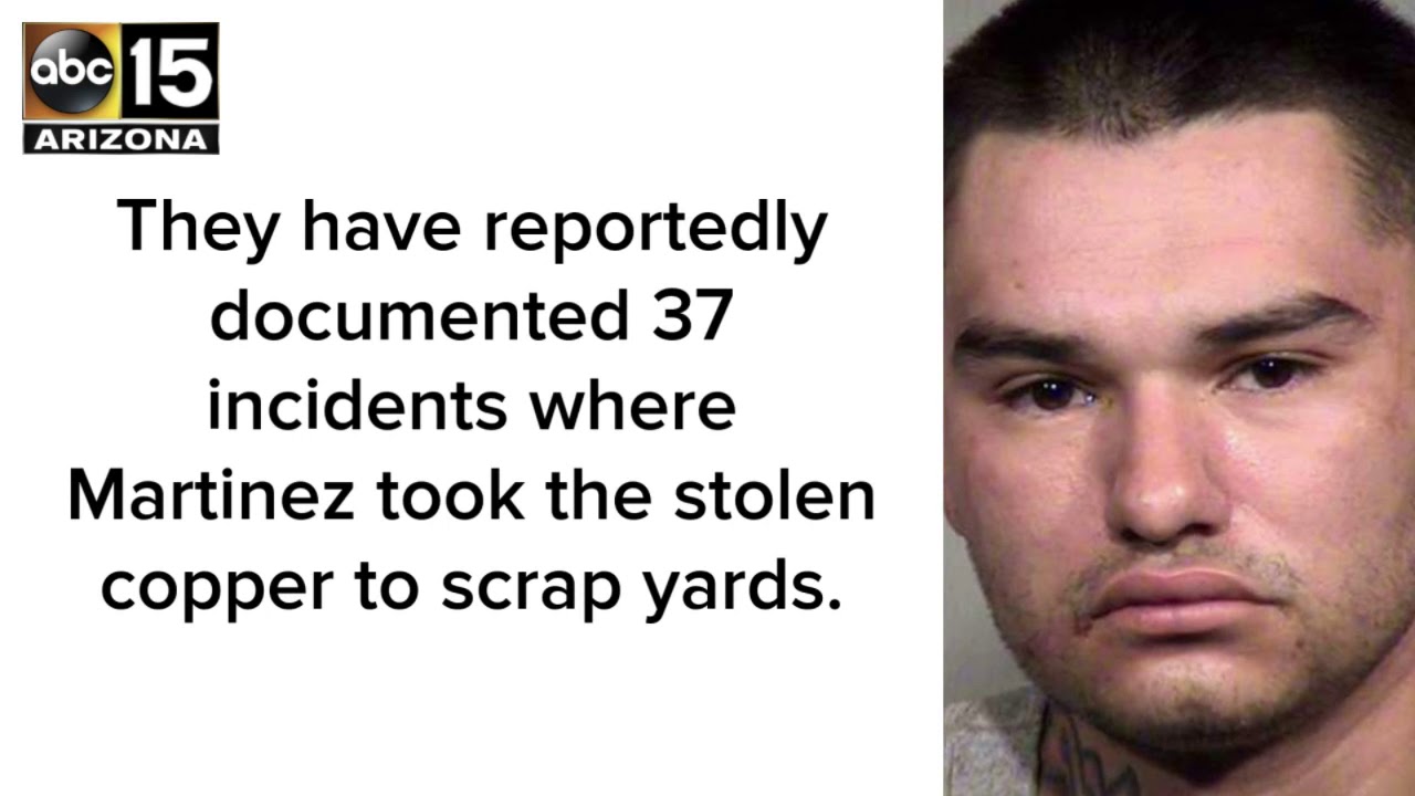 PD: Man accused of stealing 5,600 pounds of copper wire - ABC15 Crime ...