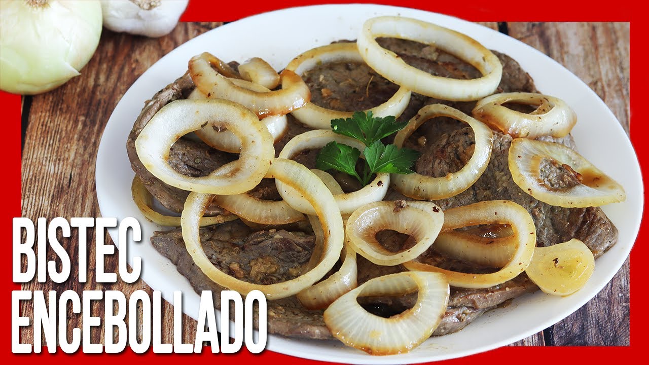 😋 Cómo Hacer BISTEC ENCEBOLLADO ► Receta de Bistec de Res Encebollado: Listo en 5 MINUTOS ❗