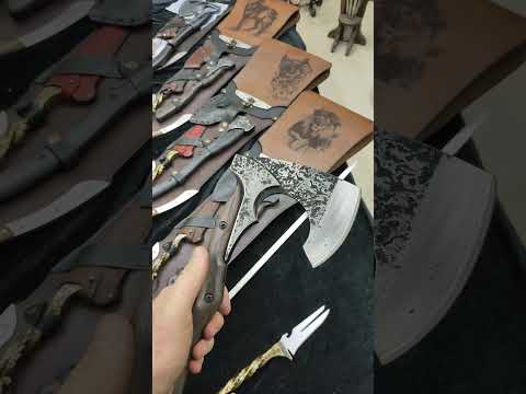 Мощный набор шампуров "Егерь" кованые шампура + топор х45