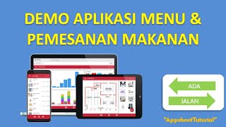 DEMO APLIKASI APPSHEET  MENU DAN PEMESANAN MAKANAN - ADA JALAN