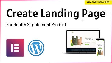 Create A Landing Page In Wordpress With Elementor Page Builder ✅ 03