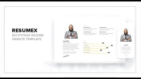 ResumeX - Bootstrap Resume Website Template | Themeforest Download