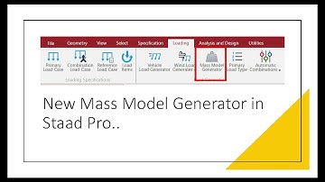 Staad Pro Update 9- New Mass Model Generator
