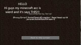 Minecraft proxy error