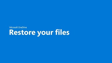 Getting started with OneDrive - Restore your files