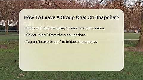 How To Leave A Group Chat On Snapchat? - Everyday-Networking