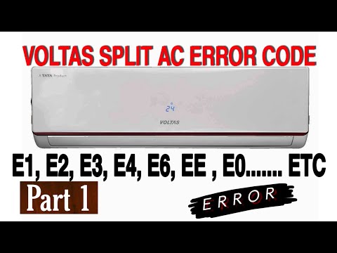 Voltas split Air Conditioner "Error Code" Explain In Hindi | E1, E2, E3, E4 Etc Error Code Problem