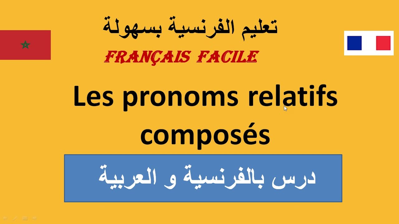 Les  pronoms relatifs composés