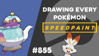 Drawing Every Single Pokémon - #855 Polteageist | Speedpaint