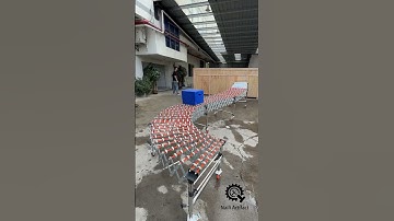 See how this gravity skate wheel conveyor eases worker fatigue!#conveyor #automobile #logistics