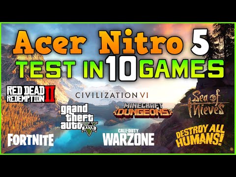 Acer Nitro 5 FPS Test in 10 Games [ GTX 1050 Ti & i5 7300hq ]