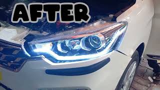 ERTIGA 2022 Headlights modified drl lights and upgrade fog lamps projector