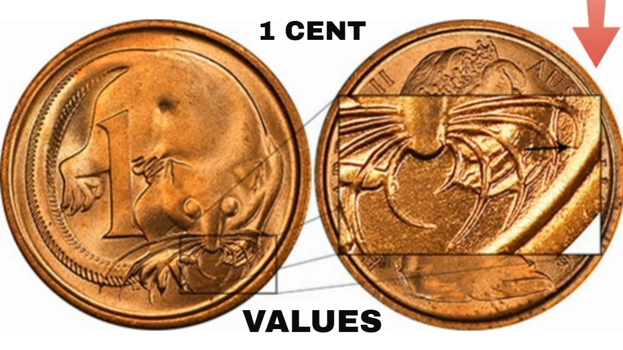 Worth Money Australia 1966 1 Cent Coin Values Queen Elizabeth II 