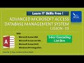 Advanced Access - Lesson 03- Cascading ListBox