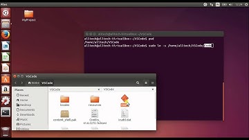 ubuntu create symbolic link to visual studio code executable