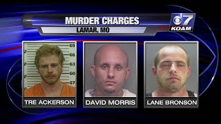 Authorities is Lamar, Missouri charge two more suspects in a July murder