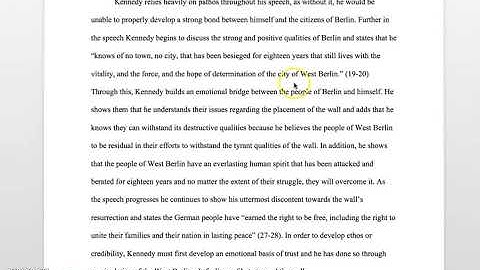 Sample Rhetorical Analysis Essay Video