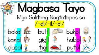 Tagalog Reading Lesson ll Mga Salitang Nagtatapos sa/-al/-il at /-ol/ ll Teacher Ana Online Learning
