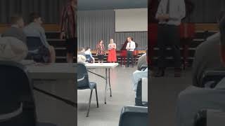 DEAN FORD receiving his certificate for most improved student 2018