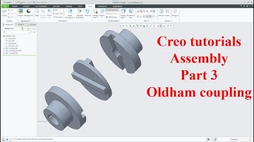 Creo parametric tutorials for beginners|creo|proE| Oldham coupling |Assembly- part 3/3