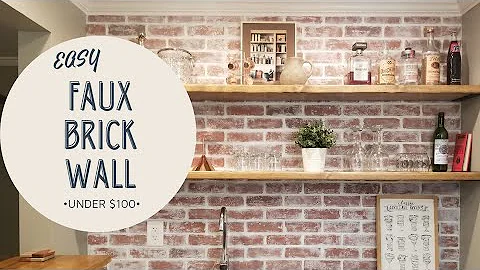 EASY DIY FAUX BRICK WALL *And How To Hide The Seam*