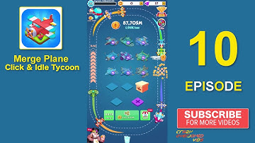 Merge Plane Click & Idle Tycoon Gameplay Episode 10