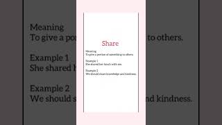 🤗 “Share in English: The Word That Spreads Happiness!”