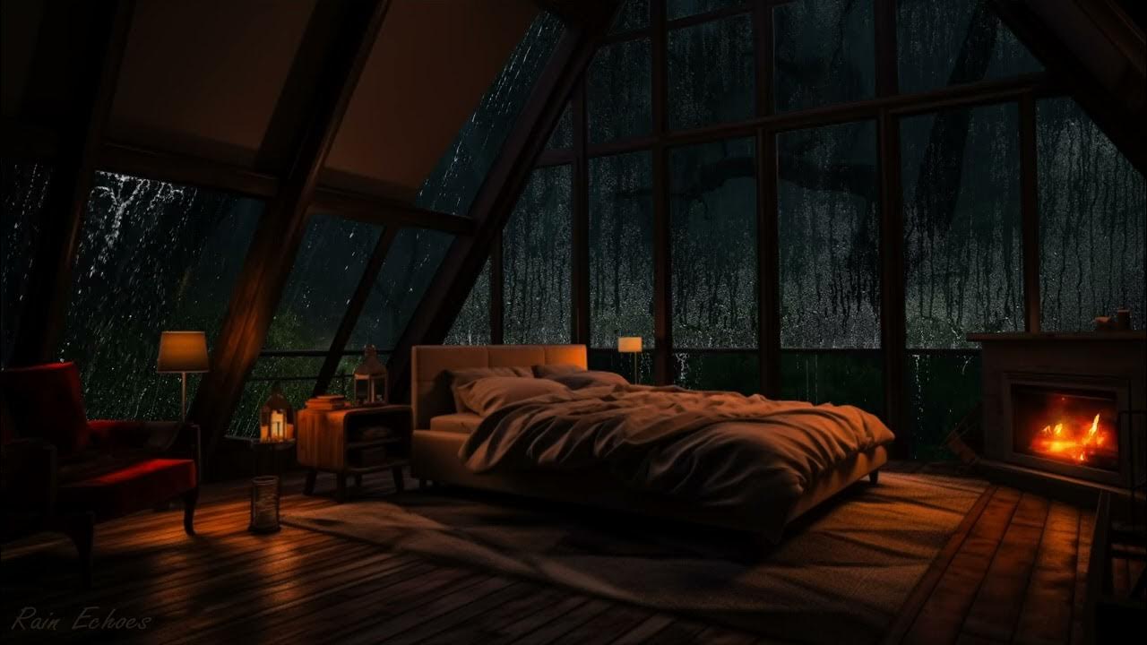 It's raining! let's create your Rainy Night Haven Cozy Attic Bedroom w
