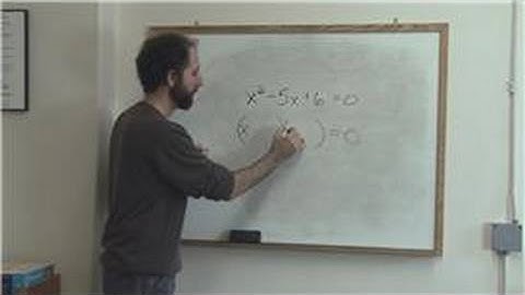 Math Lessons : Solving Equations by Factoring