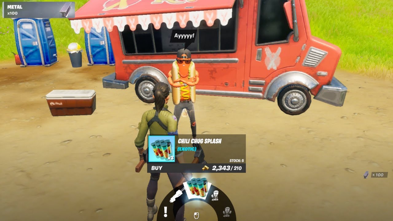 Fortnite Season 8 EXOTIC CHILI CHUG SPLASH location