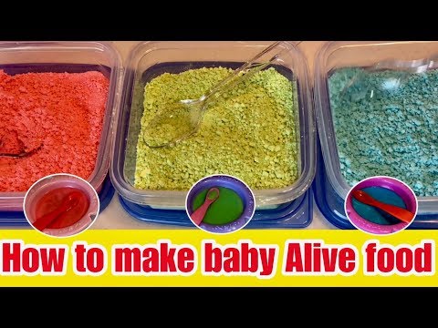 How to make baby Alive food POWDER for packets in all flavors and colors so fun and easy