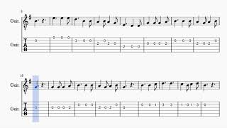 Itsy Bitsy Spider - Bass Guitar Sheet Music and Tab with Chords and Lyrics