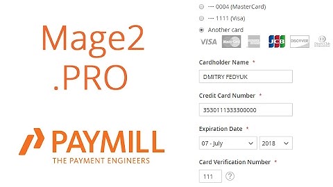 Paymill integration with Magento 2. 2. Authorize a card payment, and capture it from Magento