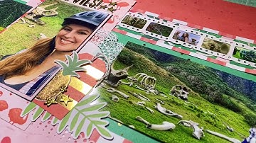 How To Kill A Kit With Style DOUBLE PAGE Scrapbooking Process Video #153 "Movies"